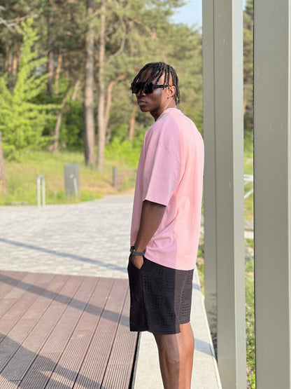 Oversized Pink Tee-4