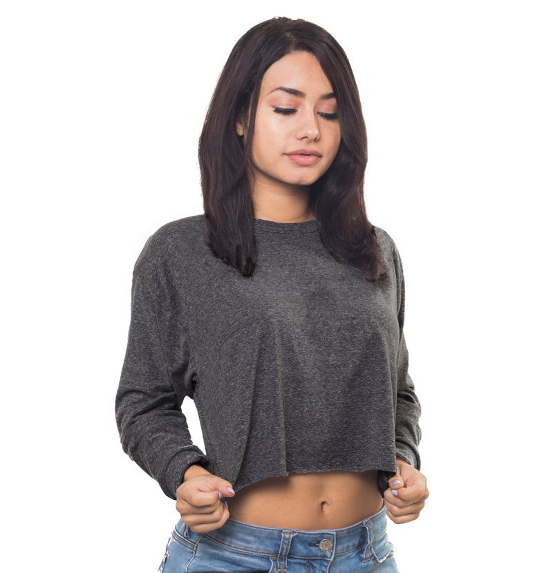 6045 - Women's Cropped Long Sleeve Tee-4