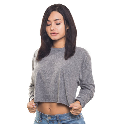 6045 - Women's Cropped Long Sleeve Tee-0