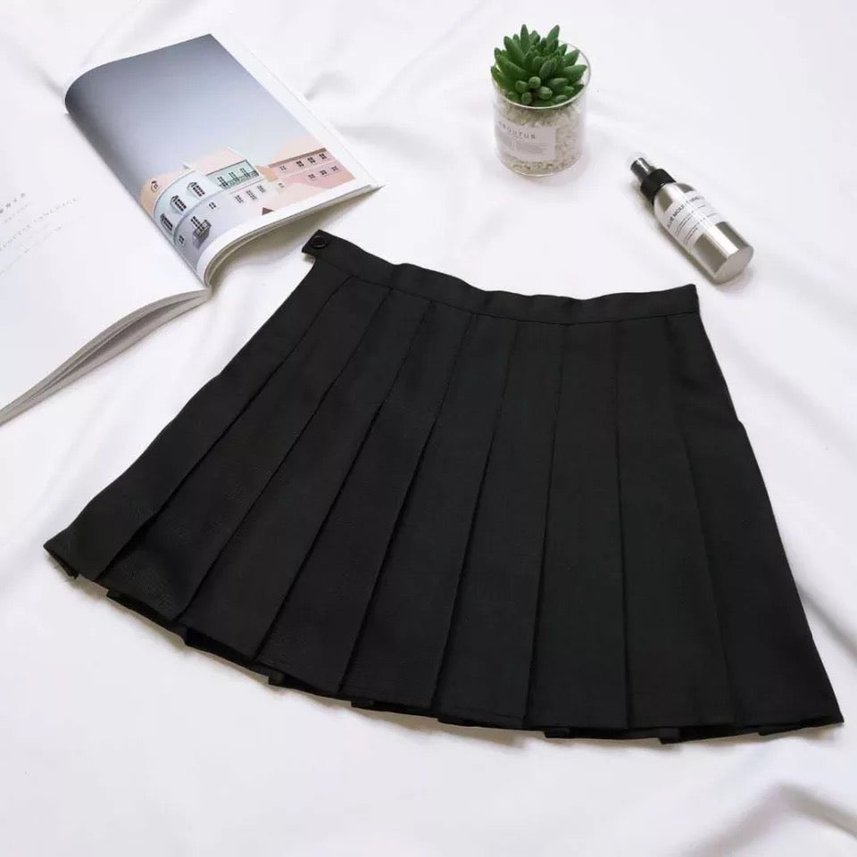 2019 - Women's Pleated Mini Skirt-0