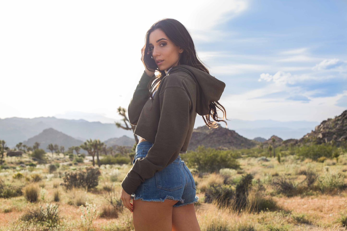 6036 - Women's Cropped Fleece Hoodie-6