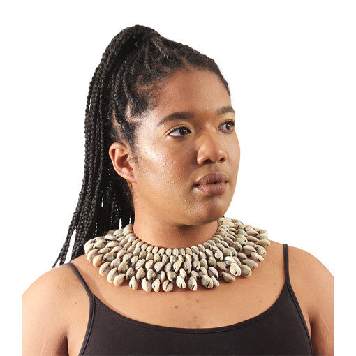 Kenyan Cowrie Shell Collar Necklace