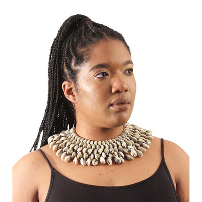 Kenyan Cowrie Shell Collar Necklace