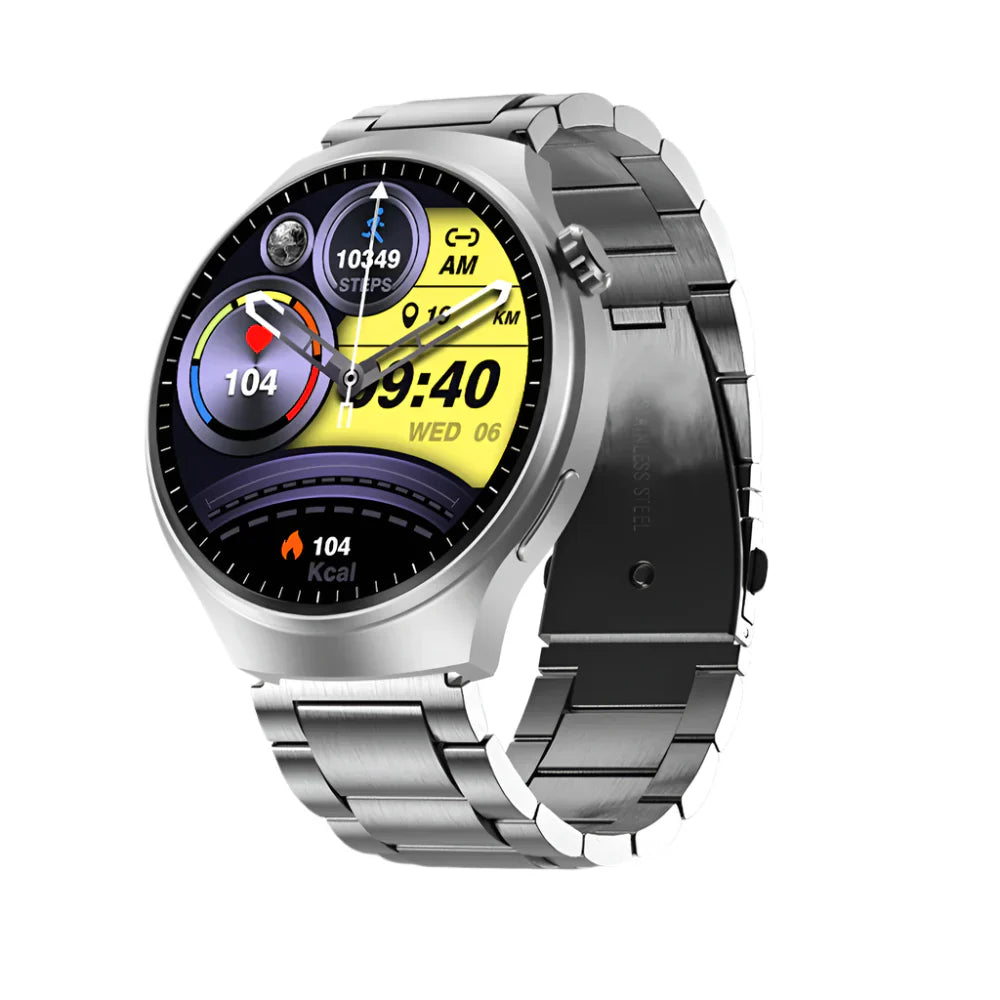 Bluetooth Smartwatch Men HD Sports Fitness (Silver)-0