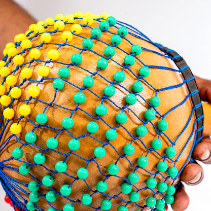 Ghanian Beaded Shekere Gourd Shaker - Large