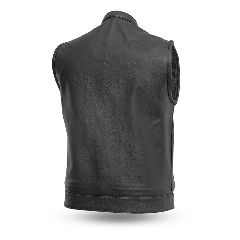 MKL - Busta Men's Motorcycle Leather Vest-2