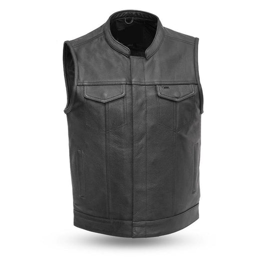 MKL - Busta Men's Motorcycle Leather Vest-0