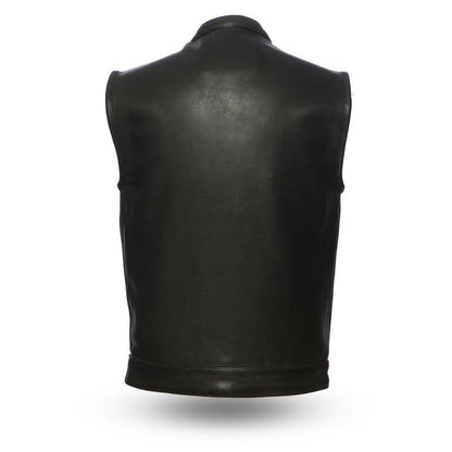 MKL - Sharpy Men's Motorcycle Leather Vest-1