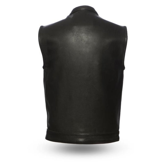MKL - Sharpy Men's Motorcycle Leather Vest-1