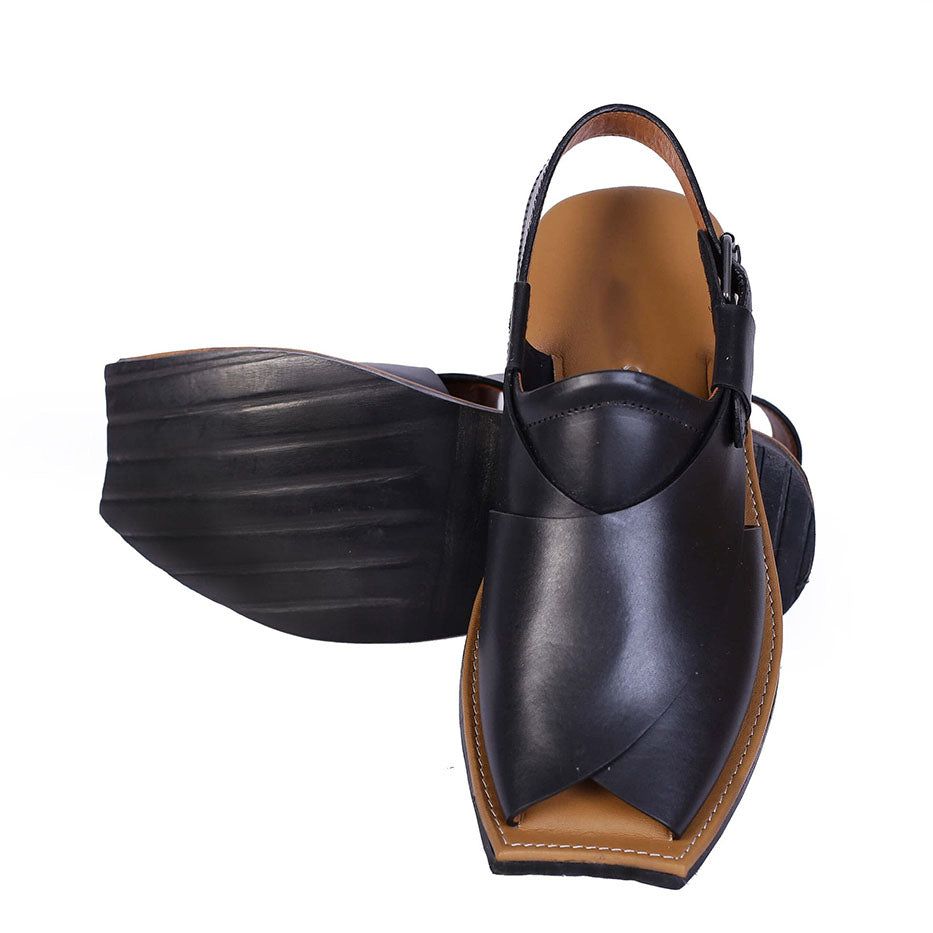 Maestro Mens Cowhide Leather Sandals Peshawari Chappal-4