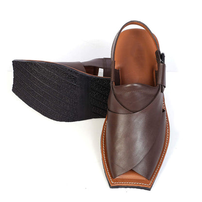 Maestro Mens Cowhide Leather Sandals Peshawari Chappal-0