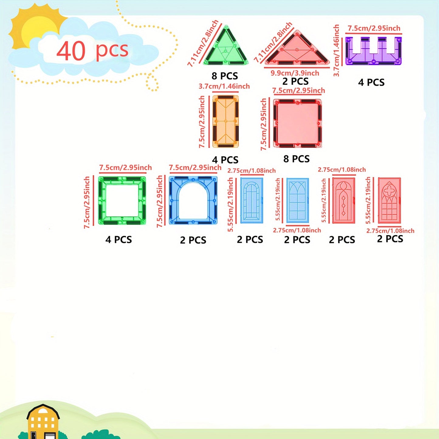 Magnetic Building Blocks Set-4