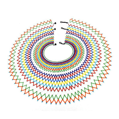 Malikia Long Beaded Bib Necklace 07-0