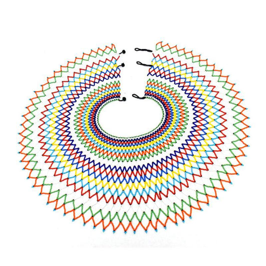 Malikia Long Beaded Bib Necklace 07-0