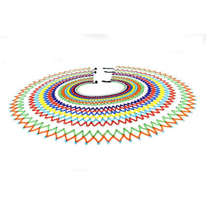 Malikia Long Beaded Bib Necklace 07-2