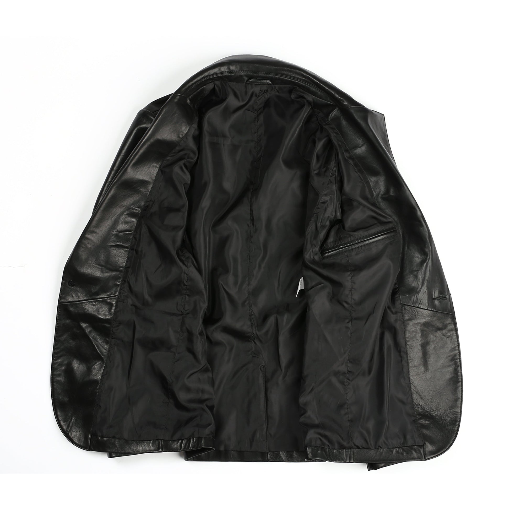 Maximus Mens New Zealand 1 Button Leather Blazer-4