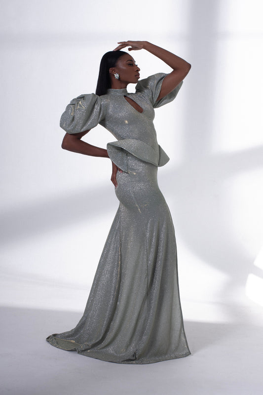 Structured Glitter Dress-1