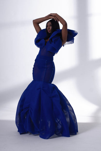 Puff Shoulder Dress-2