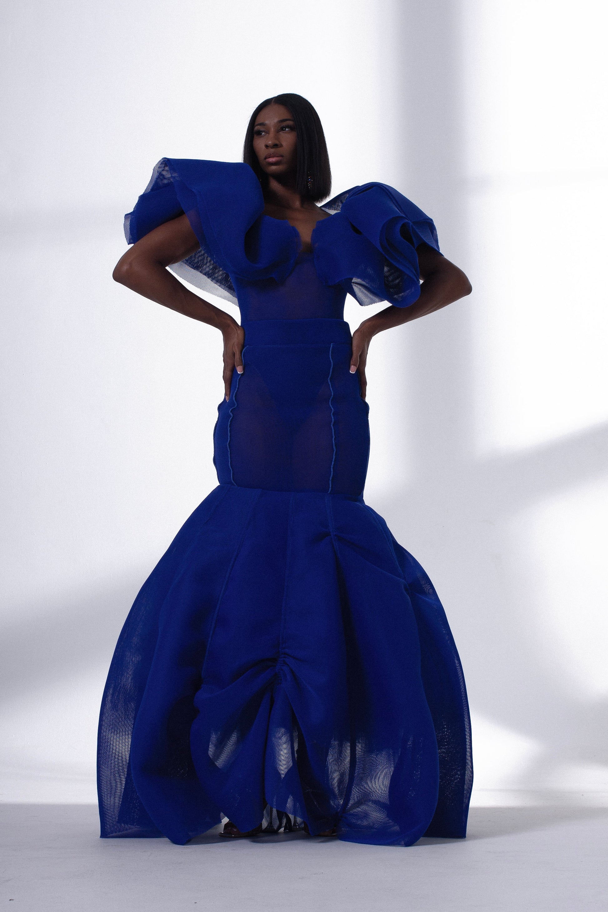 Puff Shoulder Dress-3