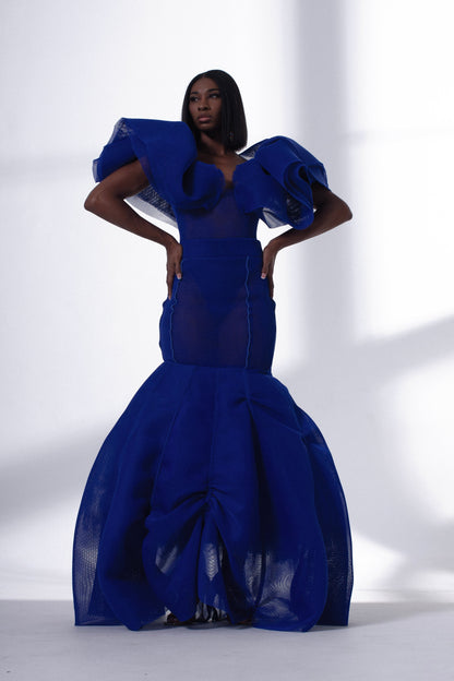 Puff Shoulder Dress-3