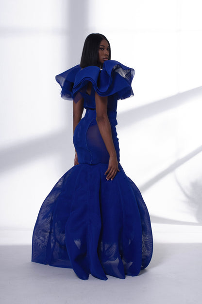 Puff Shoulder Dress-0