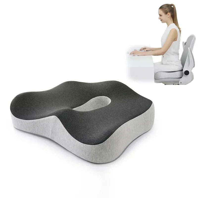 Memory Foam Office Chair Cushion & Lumbar Support Pillow-2