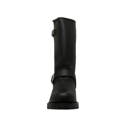 Men's 11" Engineer Boot Black Leather Boots-3