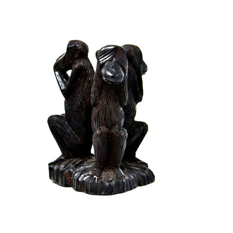 Monkeys Hear No Evil, Speak No Evil, See No Evil Sculpture-0