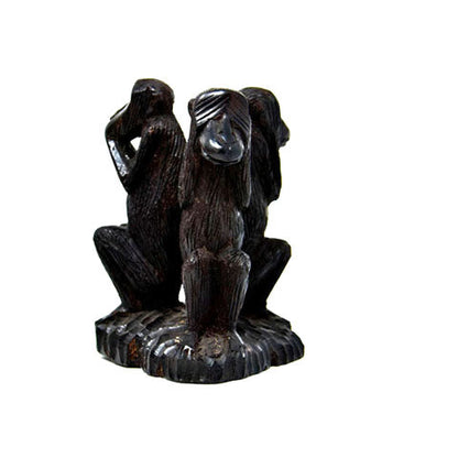 Monkeys Hear No Evil, Speak No Evil, See No Evil Sculpture-0