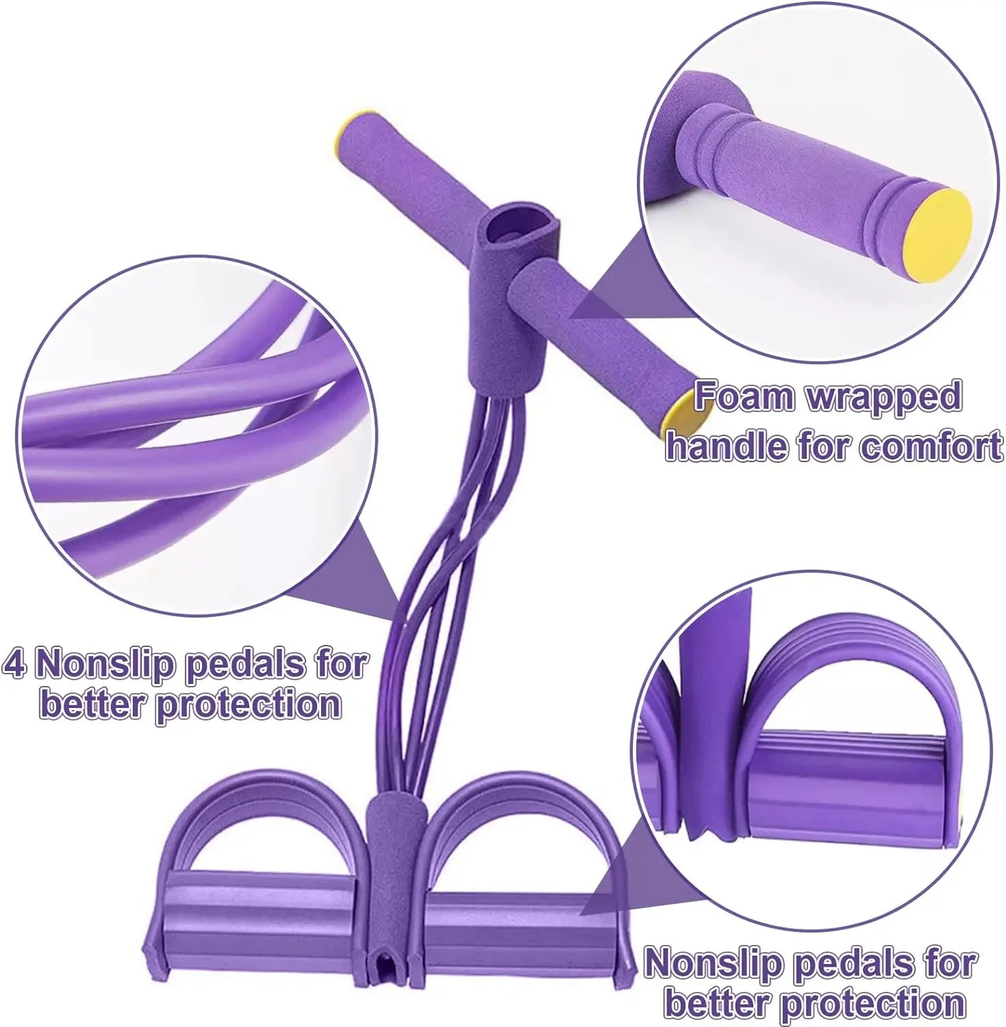 Multi-Functional Foot Pedal Tension Rope for Yoga & Fitness-1