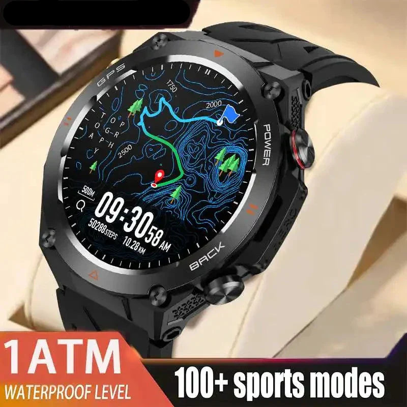 Men's Smart Fitness Watch Bluetooth Call (Black)-1