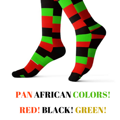 PAN AFRICAN COLORS Sublimation Socks by SobG Designs