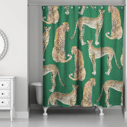 Rhunette Animal Print Shower Curtain