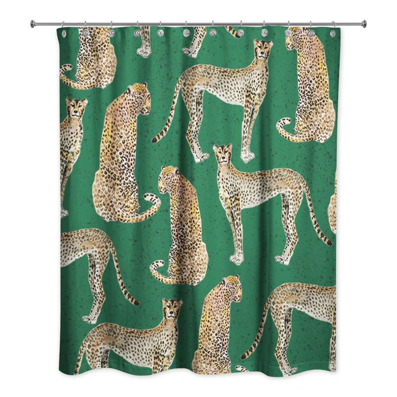 Rhunette Animal Print Shower Curtain