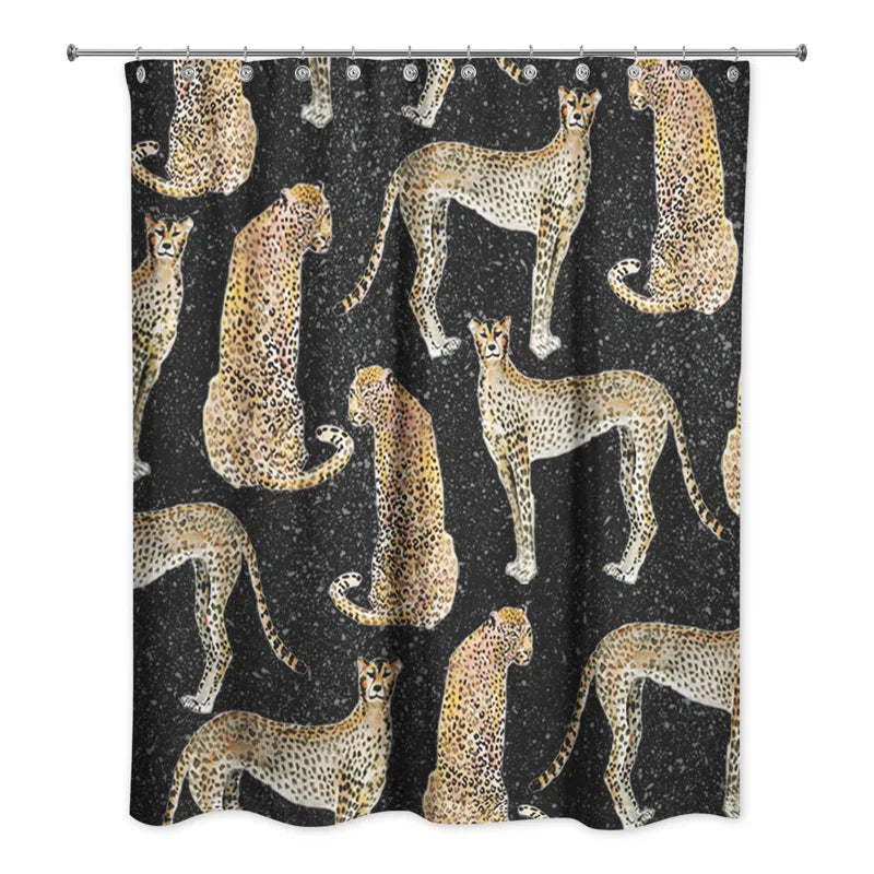 Rhunette Animal Print Shower Curtain