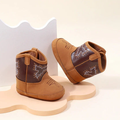 Soft Breathable Western Baby Boots-2