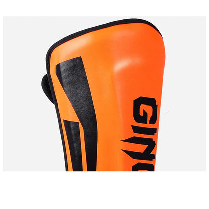 Mixed Martial Arts Shin Guards Protection Pads Orange-1