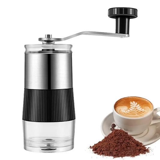 Manual Coffee Grinder Adjustable Burr Hand Coffee Grinder Black-0