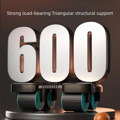 Six-Wheel Abdominal Exercise Roller Automatic Rebound Black-4