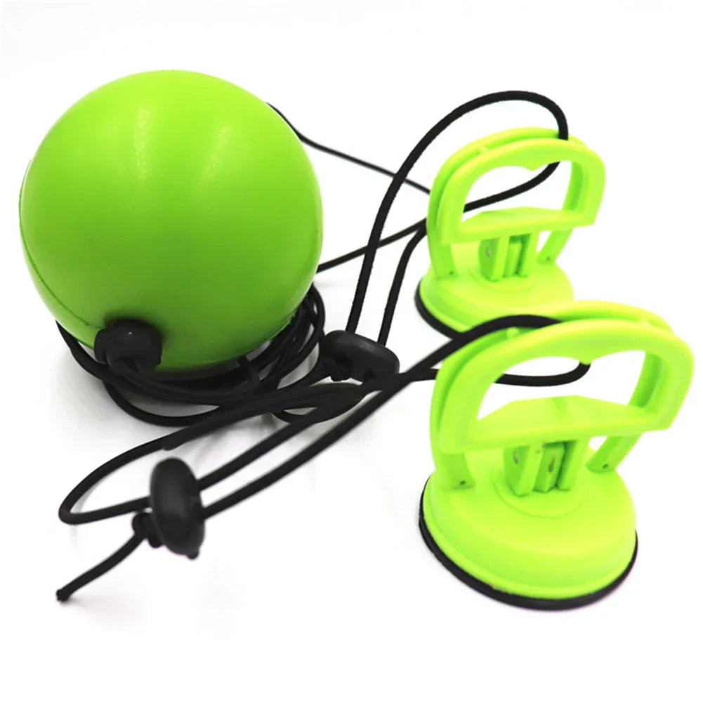 Adjustable Suction Cup Boxing Reflex Ball Speed Training Green-0