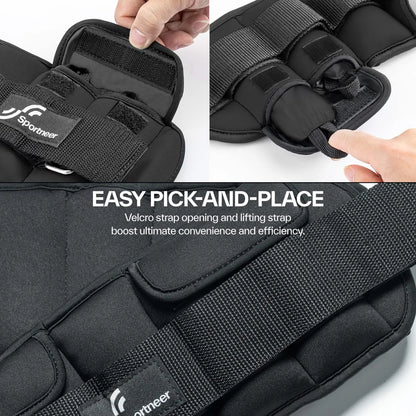 Adjustable Ankle Weights - 1 Pair, 4lbs-1