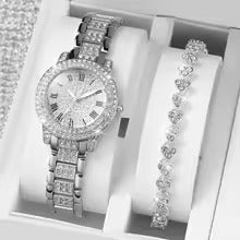 Roman Dial Women's Luxury Quartz Watch Set-3