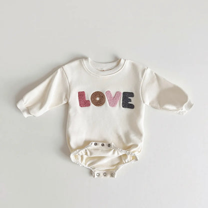 Sweatshirt with Romper Closure "Love" Multivariant-1