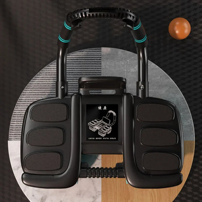 Six-Wheel Abdominal Exercise Roller Automatic Rebound Black-3