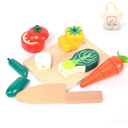Wooden Pretend Play Food for Children Multivariant-13