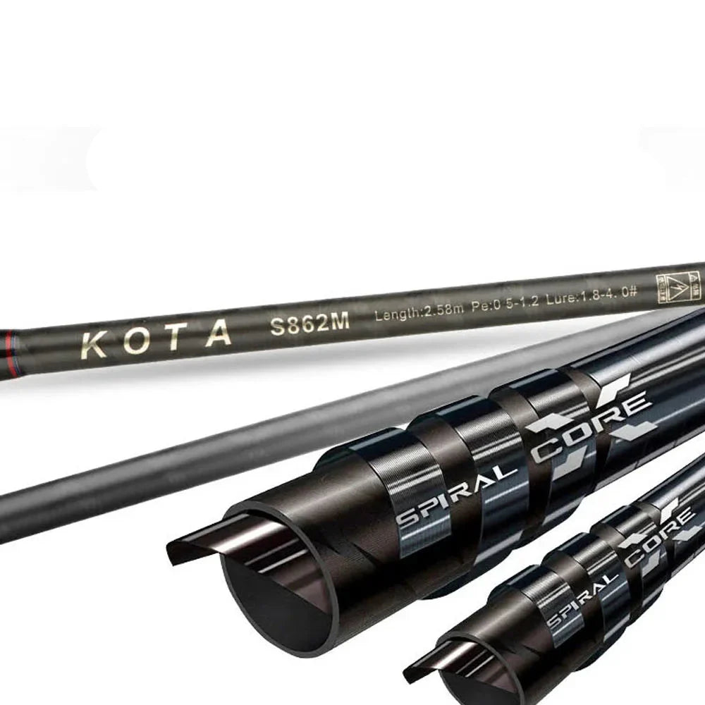 Inshore Squid Fishing Rod 2.59m Carbon Fast Action Rod Black-1