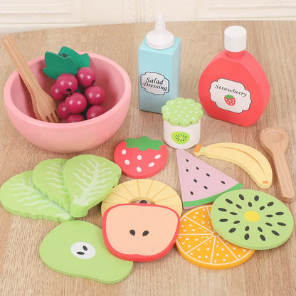 Wooden Pretend Play Food for Children Multivariant-8