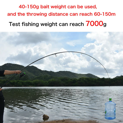 2-Tips 4.2m Carbon Fiber Carp Fishing Rod Grey-4