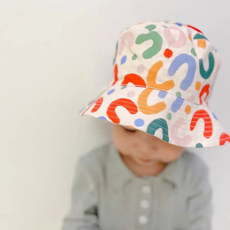 Embroidered Double Sided Baby Bucket Hat for Children-4