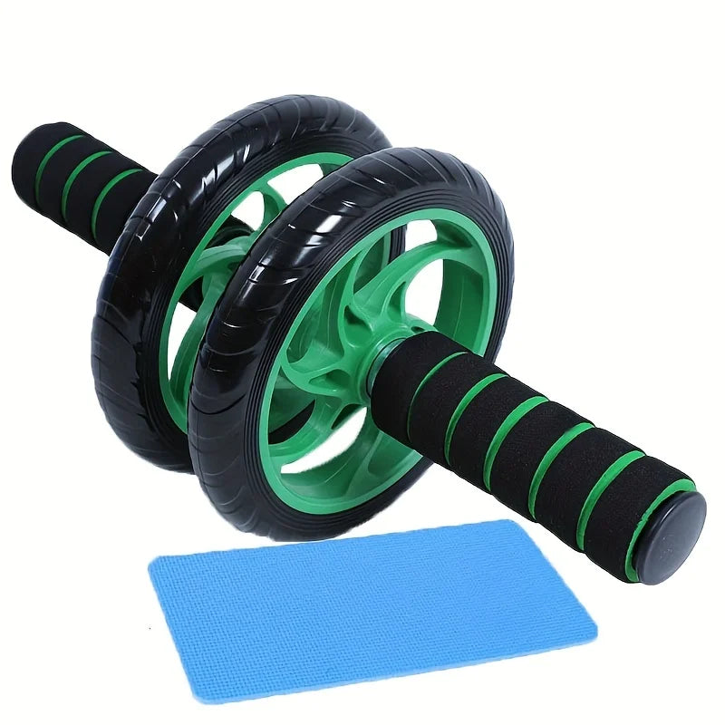 Double-Wheeled Ab Roller Non-Slip Muscle Trainer Green-3